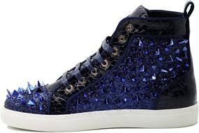 img 2 attached to Enzo Romeo Rhinestone Sneakers Numeric_9_Point_5 Men's Shoes in Fashion Sneakers