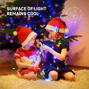 img 2 attached to 🎄 C6 Christmas Lights Multicolor [Set of 50] - UL Approved Indoor/Outdoor LED String Lights for Holiday/Party Decorations - 14 Ft Green Wire