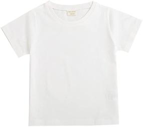 img 4 attached to LIELIESTAR Short Sleeve Shirts Blackish Boys' Clothing for Tops, Tees & Shirts