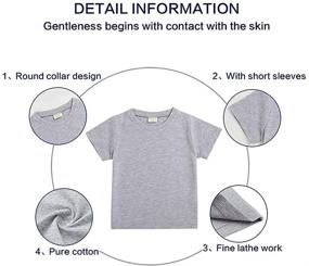 img 2 attached to LIELIESTAR Short Sleeve Shirts Blackish Boys' Clothing for Tops, Tees & Shirts