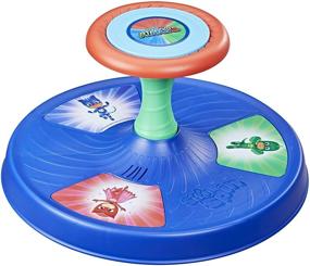 img 4 attached to 🎵 Playskool PJ Masks Sit and Spin Musical Classic Spinning Toy for Toddlers - Ages 18 Months and Up, Blue - Amazon Exclusive