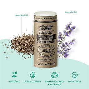 img 3 attached to 🌱 Primal Life Organics Stick Up Natural Deodorant with Bentonite Clay Powder, Arrowroot, Magnesium, Zinc - Vegan Deodorant for Women and Men, 3 oz. White Lavender Scent, 3-4 Month Supply