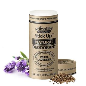 img 4 attached to 🌱 Primal Life Organics Stick Up Natural Deodorant with Bentonite Clay Powder, Arrowroot, Magnesium, Zinc - Vegan Deodorant for Women and Men, 3 oz. White Lavender Scent, 3-4 Month Supply