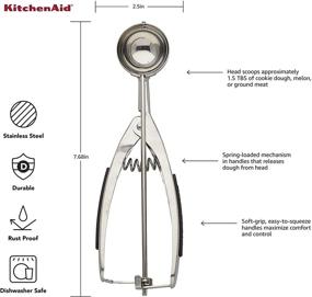 img 3 attached to 🍪 KitchenAid Cookie Dough Scoop, Gourmet, One Size, Black