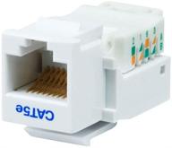 🔌 простое решение для установки: монопрайс cat5e rj-45 безинструментальный механизмный модуль силового потенциала, белый (100310) логотип