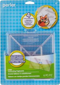 img 4 attached to 🧑 Kids Crafts Made Easy with Perler Beads Large Square Pegboards - Set of 4