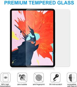 img 3 attached to Premium Tempered Glass Screen Protector for iPad Pro 11 - Face ID & Apple Pencil Compatible | High Definition/9H Hardness