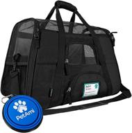 petami premium soft-sided pet travel carrier, airline approved and ventilated design with safety features, ideal for small to medium sized cats, dogs, and pets logo