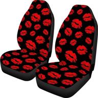 ❤️ hugs idea valentine's day love 2 piece car seat covers - full set of 2 - fashion red lips design - anti-dirty stretchable cushion case for most vehicles: protect and style your seats! logo