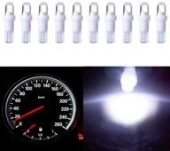 🔆 10-пакет t5 клина 1 led автомобильный автомобиль dashboard gauge side light bulb lamp 37 58 70 73 74 - белый, 12v логотип