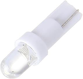 img 2 attached to 🔆 10-пакет T5 клина 1 LED автомобильный автомобиль Dashboard Gauge Side Light Bulb Lamp 37 58 70 73 74 - Белый, 12V