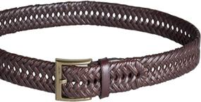 img 2 attached to Dockers Mens Laced Braid Metal Men's Accessories in Belts