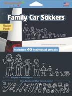 набор для творчества в стиле "white line stick family stickers" с возможностью настройки - 46 наклеек включены. логотип