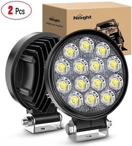 img 4 attached to Nilight LED Pods 2Pcs 4.5Inch 42W 4200LM Round Flood Light Off Road Lights