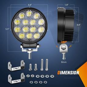 img 3 attached to Nilight LED Pods 2Pcs 4.5Inch 42W 4200LM Round Flood Light Off Road Lights