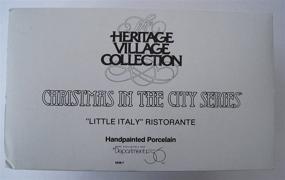 img 1 attached to 🍝 Department 56 Heritage Village Collection: Christmas in the City Series Italian Restaurant - Little Italy Ristorante #55387