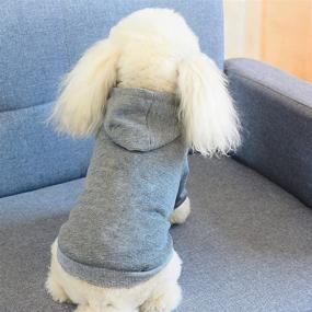 img 2 attached to 🐶 YAODHAOD Dog Hoodie Sweater for Small Medium Pets - Winter Warm Sweatshirt for Cold Weather, Hooded Outfit for Cats and Dogs, Pet Clothes Coat