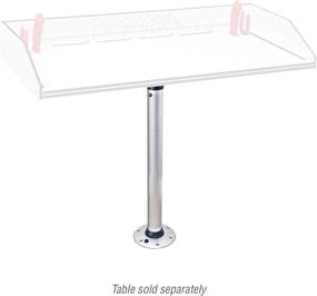 img 2 attached to Magma Products T10-185: Double Locking Stowable 🔒 Pedestal Mount – Secure and Space-saving Silver Mounting Solution