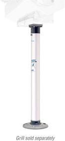 img 1 attached to Magma Products T10-185: Double Locking Stowable 🔒 Pedestal Mount – Secure and Space-saving Silver Mounting Solution