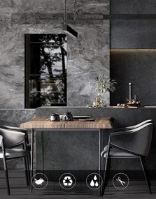 img 2 attached to 🏞️ Decorate with Ease: Gray Marble Paper Granite Peel and Stick Wallpaper - Removable, Waterproof, Self-Adhesive Contact Paper for Countertops, Furniture, and Walls - 15.8"×78.8" Matte Wallpaper - Easy to Remove & Thick