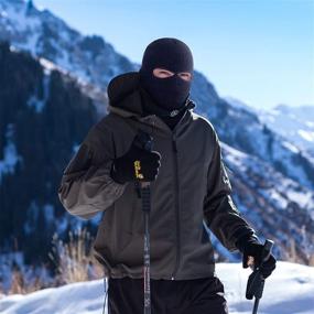 img 1 attached to Adult Winter Balaclava Face Covering: Full Face Coverage, Thermal Knit Ski Mask Set - 3 Pieces