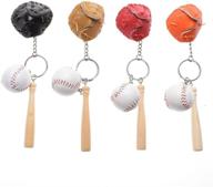 ⚾️ unleash your love for baseball with iskybob baseball keychain: uniquely creative keyring logo