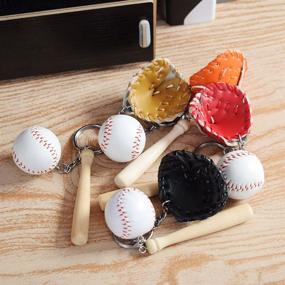 img 2 attached to ⚾️ Unleash Your Love for Baseball with ISKYBOB Baseball Keychain: Uniquely Creative Keyring