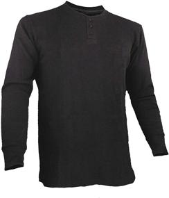 img 4 attached to Styllion Henley Thermal Shirt Black Men's Clothing and Shirts