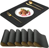 alpiriral placemats set 6 black logo