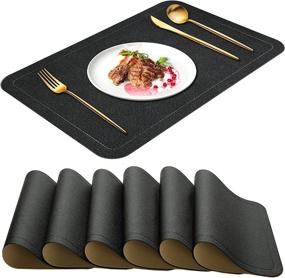 img 4 attached to Alpiriral Placemats Set 6 Black