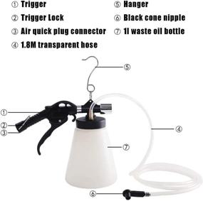 img 3 attached to 🔧 WIN.MAX Pneumatic Brake Fluid Bleeder with 4 Metal Adapters for Master Cylinder, 90-120 PSI, American Inlet Thread Type