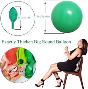 img 3 attached to 🎈 IN-JOOYAA 36 Inch Big Round Balloons 7 Pack: Macaron Assorted Colors Thick Giant Balloons - Perfect for Party Decorations!