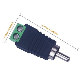 img 1 attached to 🔌 12-Pack Iskueal RCA Plugs with Speaker Wire Connection, RCA to AV Screw Terminal Connector, Solderless Phono RCA Male Plug Converter for Audio/Video Speaker Wire, Solderless Adapter