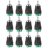 🔌 12-pack iskueal rca plugs with speaker wire connection, rca to av screw terminal connector, solderless phono rca male plug converter for audio/video speaker wire, solderless adapter logo