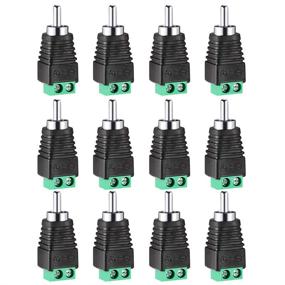 img 4 attached to 🔌 12-Pack Iskueal RCA Plugs with Speaker Wire Connection, RCA to AV Screw Terminal Connector, Solderless Phono RCA Male Plug Converter for Audio/Video Speaker Wire, Solderless Adapter