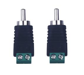 img 3 attached to 🔌 12-Pack Iskueal RCA Plugs with Speaker Wire Connection, RCA to AV Screw Terminal Connector, Solderless Phono RCA Male Plug Converter for Audio/Video Speaker Wire, Solderless Adapter