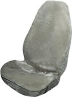 🐑 63814 sheepskin seat cover in stylish grey shade for enhanced comfort and aesthetics logo