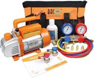 bacoeng mini split/hvac/auto ac repair tool kit with tool bag - includes powerful 3.6cfm vacuum pump and 800psi manifold gauge kit logo