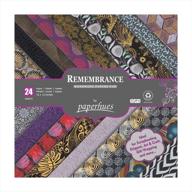 📝 paperhues 12x12" remembrance handmade scrapbook collection papers - 24 sheet pad logo