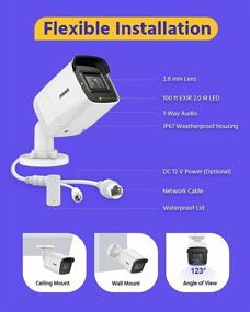 img 2 attached to 📷 ANNKE C800 PoE 4K Security Camera - 8MP Audio Outdoor IP Bullet Camera, 100ft Night Vision, 256GB TF Card Storage, IP67 Weatherproof