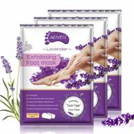 👣 get smooth and soft feet with feet peeling mask - exfoliating foot mask with lavender plant essence - removes dead skin and calluses - 3 pack foot peeling mask for men and women logo