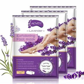 img 4 attached to 👣 Get Smooth and Soft Feet with Feet Peeling Mask - Exfoliating Foot Mask with Lavender Plant Essence - Removes Dead Skin and Calluses - 3 Pack Foot Peeling Mask for Men and Women