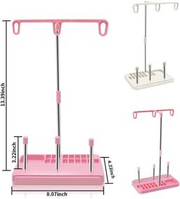 img 3 attached to 🧵 Convenient Thread Spool Holder Stand for Domestic Embroidery and Sewing Machines - Ideal for Beginners and Adults