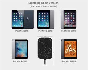 img 2 attached to 🔌 Efficient 10W Wireless Charging Receiver for iPad Mini | Ultra-Thin Qi Adapter with Short Lightning Plug for 7.9" iPad Mini (2012-2015, 2019)