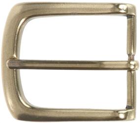 img 1 attached to 🔶 Silver Rectangular Single Nickel Belt Buckle - Men's Belt Accessories