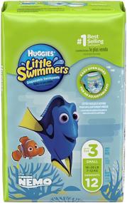 img 1 attached to 🩱 HUGGIES Little Swimmers Size 3 Small Disposable Swim Diapers - Pack of 12