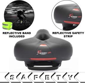 img 1 attached to 🚲 Upgrade Your Ride with Giddy Up! Wide Bike Saddle - A Comfortable Bike Seat Replacement for Men and Women - Universal Fit for Indoor and Outdoor Cycling