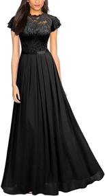 img 4 attached to 👗 Miusol Women's Retro Ruffle Bridesmaid Dress