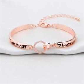 img 3 attached to 🧛 Vampire Diaries Inspired Jewelry - POTIY Team Klaus Elijah Rebekah Always and Forever Bracelet for Women and Girls, Perfect Gift for Vampire Fans