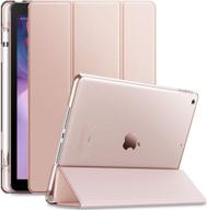 📱 infiland ipad 9th gen 2021 case with pencil holder, compatible with ipad 8th gen 2020 & ipad 7th gen 2019, rose-gold color, ipad 10.2 2019/2020/2021 case logo